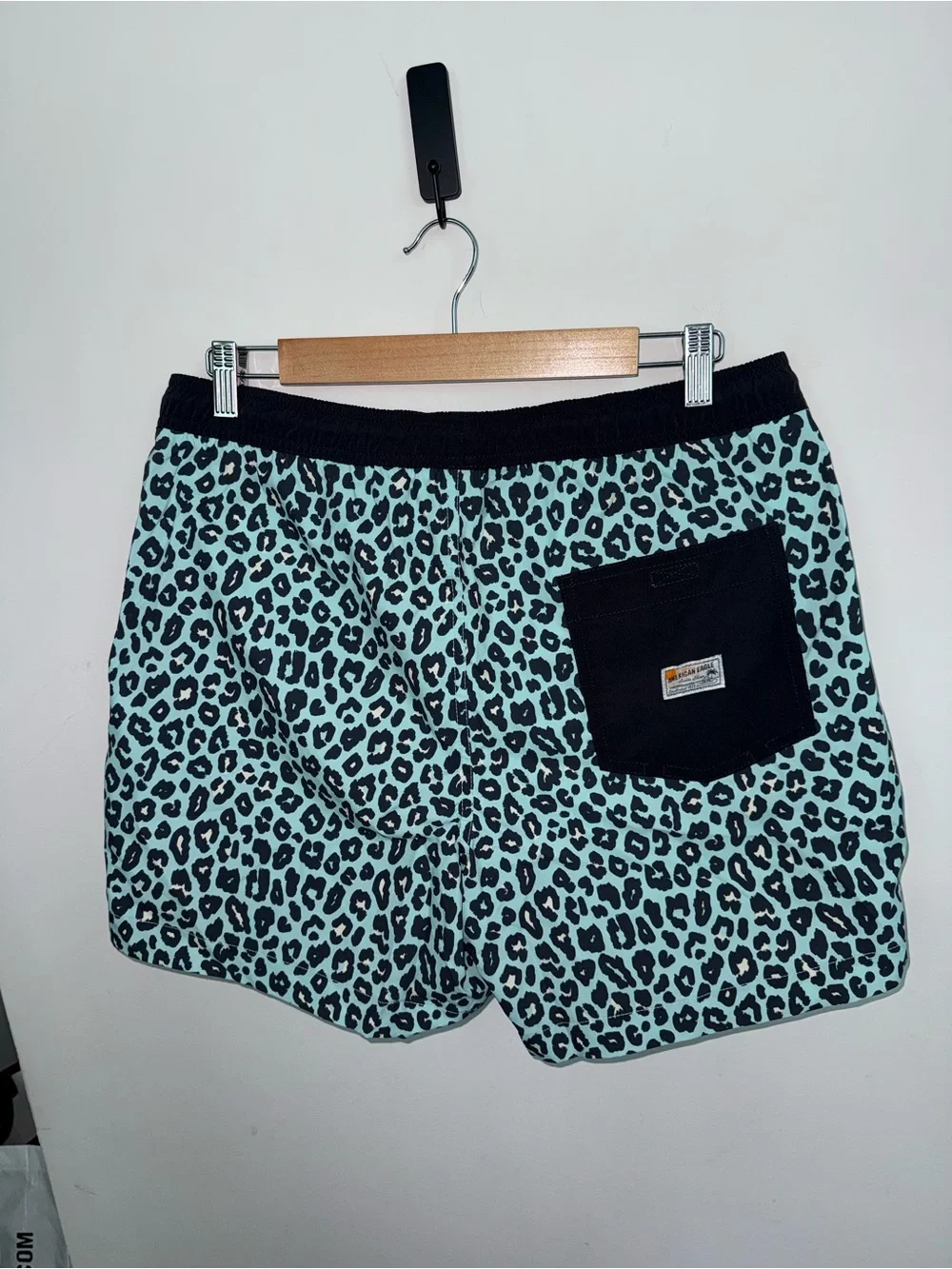 American eagle mens swim trunks cheetah leopard print medium
